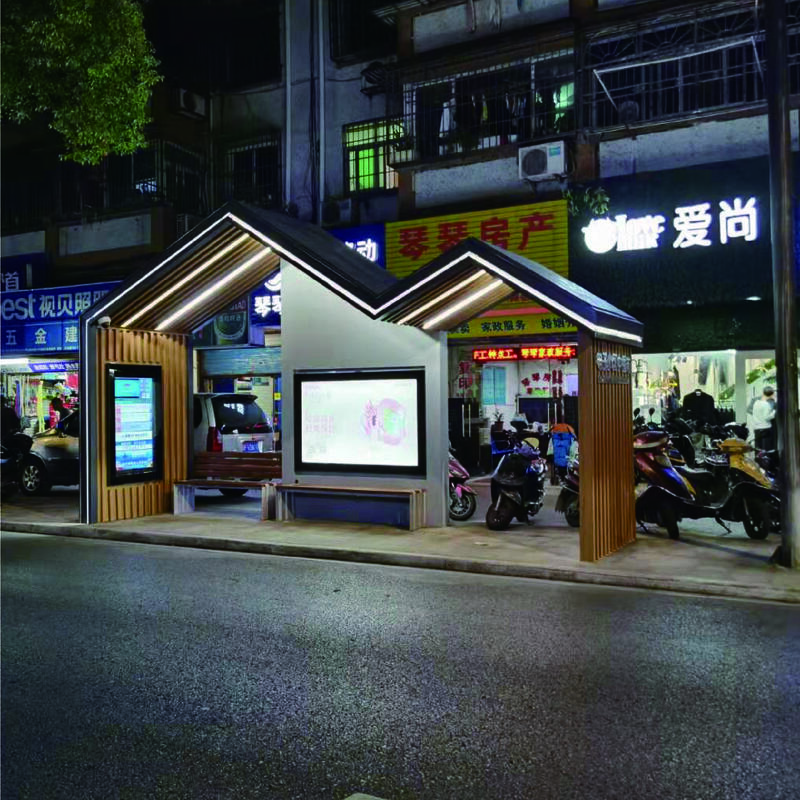 House shape bus shelter scheme